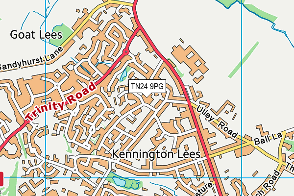 TN24 9PG map - OS VectorMap District (Ordnance Survey)