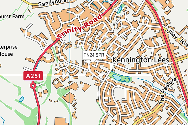 TN24 9PR map - OS VectorMap District (Ordnance Survey)
