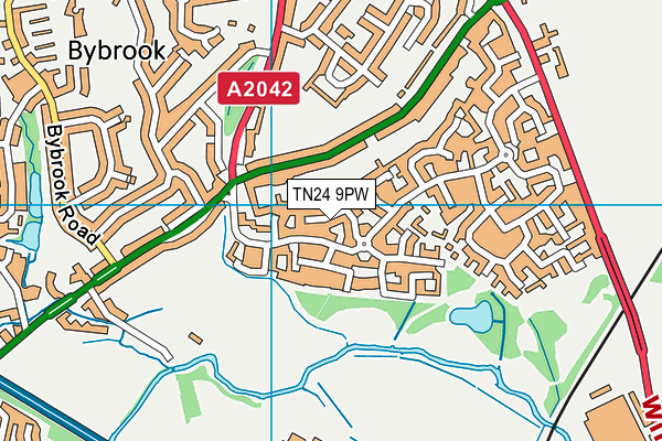 TN24 9PW map - OS VectorMap District (Ordnance Survey)