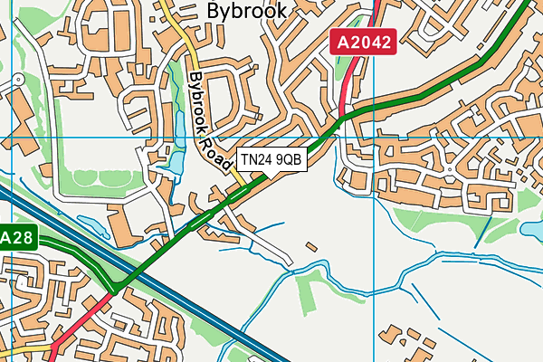 TN24 9QB map - OS VectorMap District (Ordnance Survey)