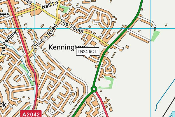 TN24 9QT map - OS VectorMap District (Ordnance Survey)