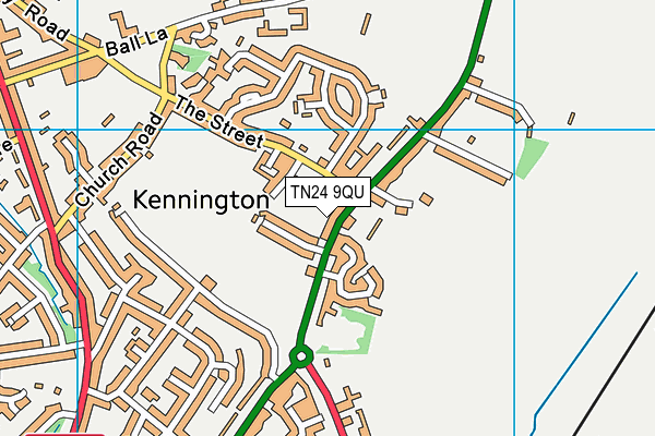 TN24 9QU map - OS VectorMap District (Ordnance Survey)