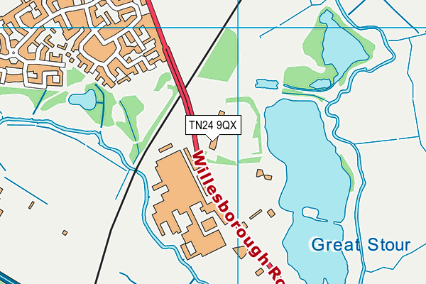 TN24 9QX map - OS VectorMap District (Ordnance Survey)