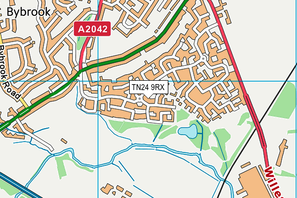 TN24 9RX map - OS VectorMap District (Ordnance Survey)