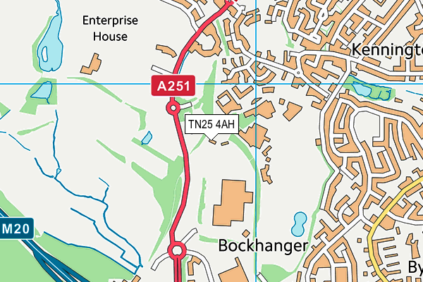 TN25 4AH map - OS VectorMap District (Ordnance Survey)