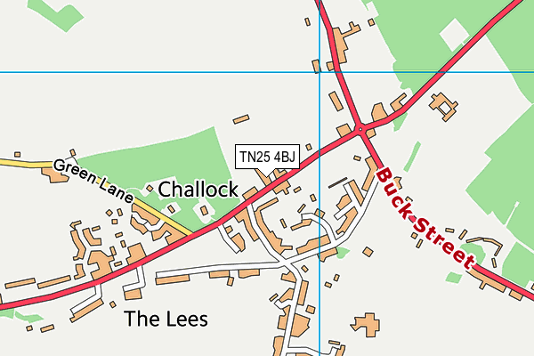 Map of THE BARN SHOP (CHALLOCK) LIMITED at district scale