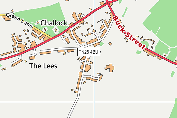 Challock Primary School map (TN25 4BU) - OS VectorMap District (Ordnance Survey)