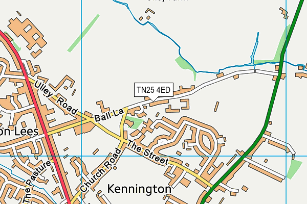 TN25 4ED map - OS VectorMap District (Ordnance Survey)