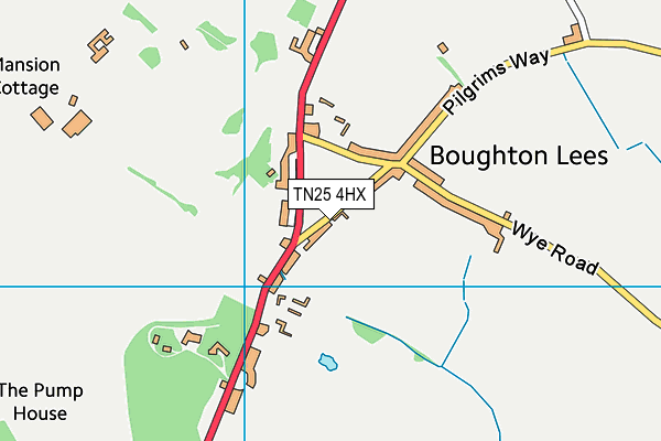 Boughton And Eastwell Cricket Club map (TN25 4HX) - OS VectorMap District (Ordnance Survey)