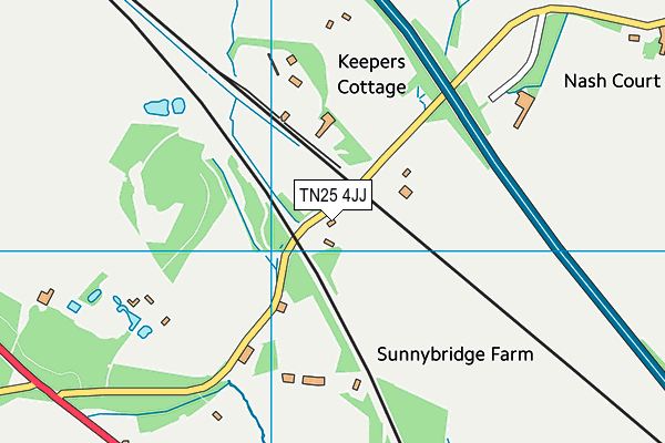 TN25 4JJ map - OS VectorMap District (Ordnance Survey)