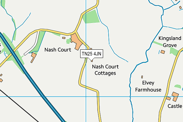 TN25 4JN map - OS VectorMap District (Ordnance Survey)