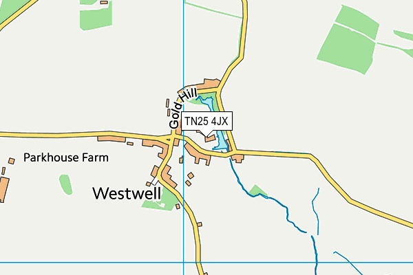 TN25 4JX map - OS VectorMap District (Ordnance Survey)