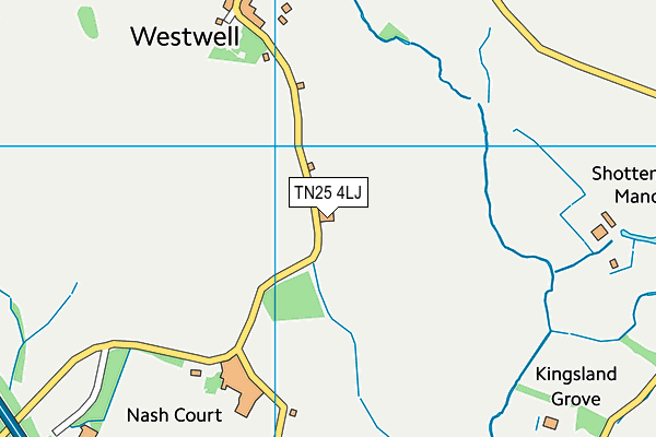 TN25 4LJ map - OS VectorMap District (Ordnance Survey)