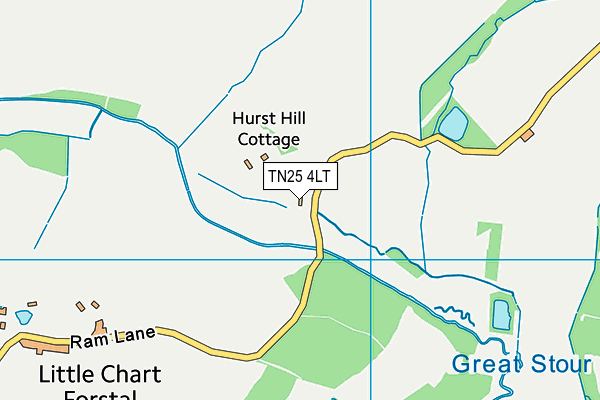 TN25 4LT map - OS VectorMap District (Ordnance Survey)