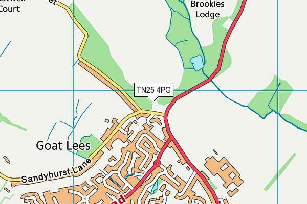 TN25 4PG map - OS VectorMap District (Ordnance Survey)