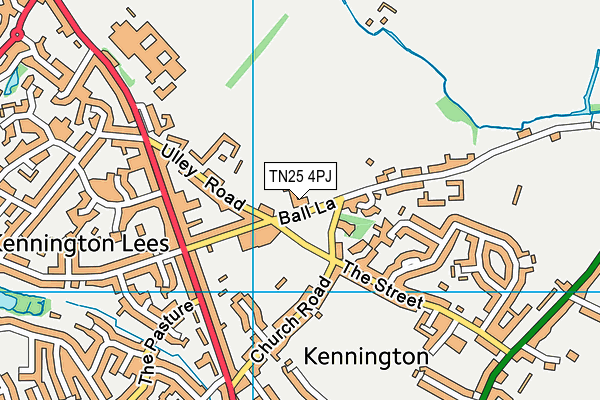 TN25 4PJ map - OS VectorMap District (Ordnance Survey)