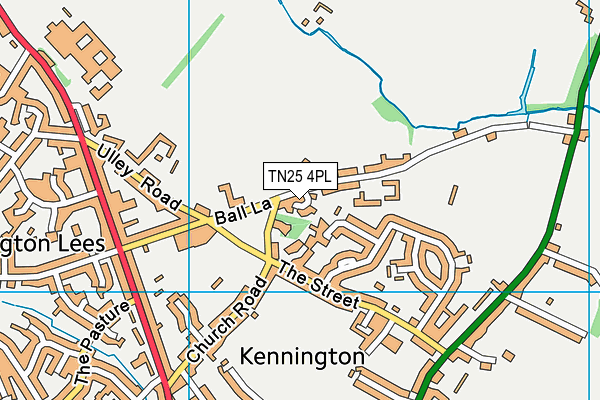 TN25 4PL map - OS VectorMap District (Ordnance Survey)