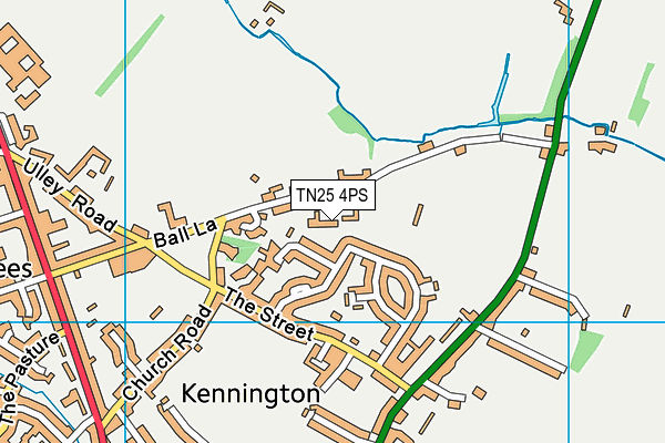 TN25 4PS map - OS VectorMap District (Ordnance Survey)