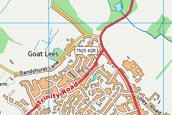 TN25 4QR map - OS VectorMap District (Ordnance Survey)