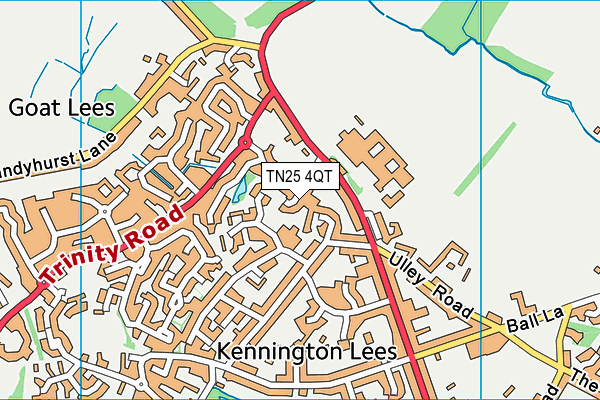 TN25 4QT map - OS VectorMap District (Ordnance Survey)