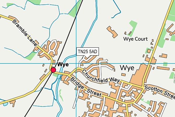 TN25 5AD map - OS VectorMap District (Ordnance Survey)