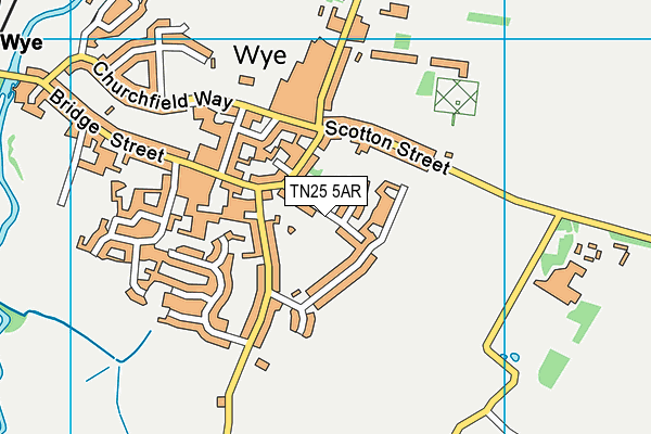 TN25 5AR map - OS VectorMap District (Ordnance Survey)