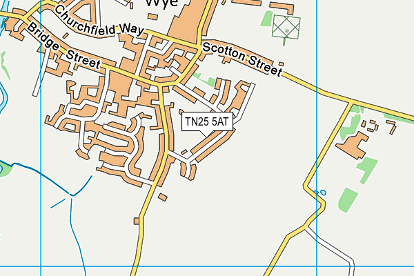 TN25 5AT map - OS VectorMap District (Ordnance Survey)