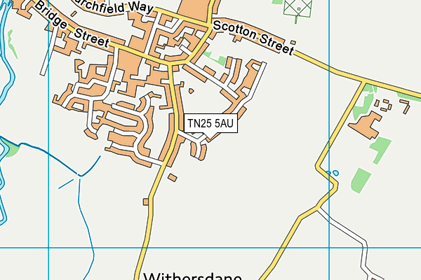 TN25 5AU map - OS VectorMap District (Ordnance Survey)