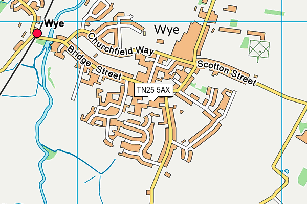 TN25 5AX map - OS VectorMap District (Ordnance Survey)