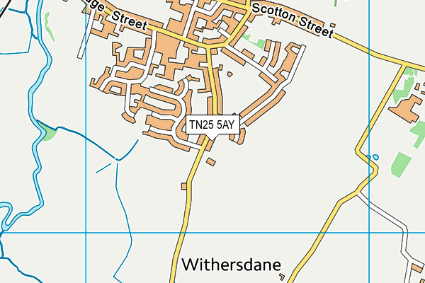 TN25 5AY map - OS VectorMap District (Ordnance Survey)