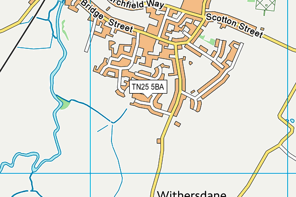 TN25 5BA map - OS VectorMap District (Ordnance Survey)