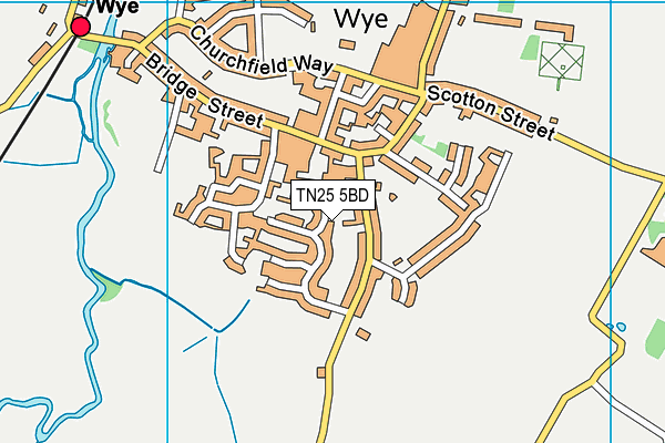 TN25 5BD map - OS VectorMap District (Ordnance Survey)