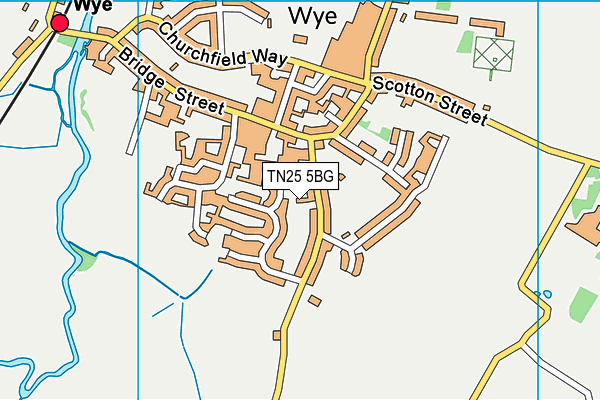 TN25 5BG map - OS VectorMap District (Ordnance Survey)