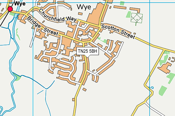 TN25 5BH map - OS VectorMap District (Ordnance Survey)