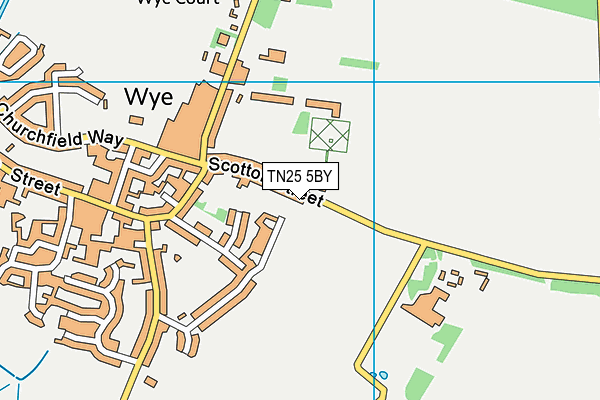 TN25 5BY map - OS VectorMap District (Ordnance Survey)