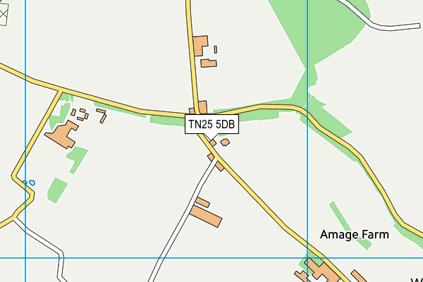 TN25 5DB map - OS VectorMap District (Ordnance Survey)