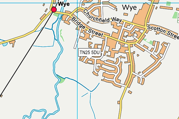 TN25 5DU map - OS VectorMap District (Ordnance Survey)