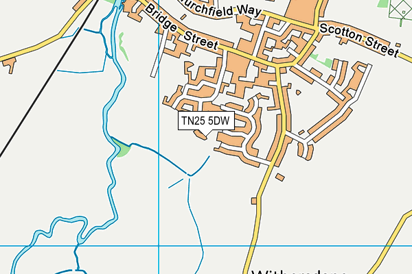 TN25 5DW map - OS VectorMap District (Ordnance Survey)