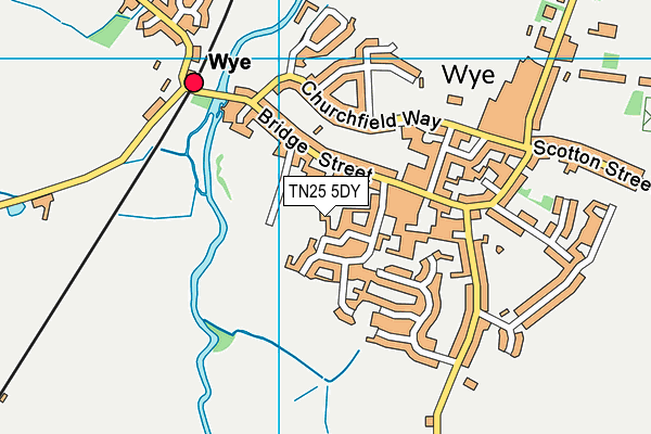 TN25 5DY map - OS VectorMap District (Ordnance Survey)