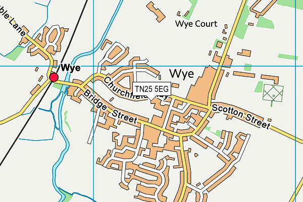 TN25 5EG map - OS VectorMap District (Ordnance Survey)