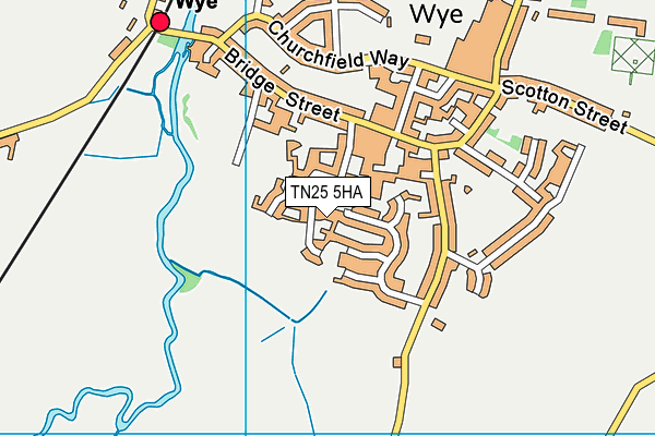 TN25 5HA map - OS VectorMap District (Ordnance Survey)