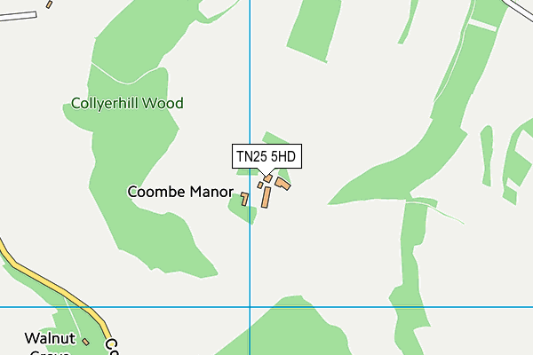 TN25 5HD map - OS VectorMap District (Ordnance Survey)