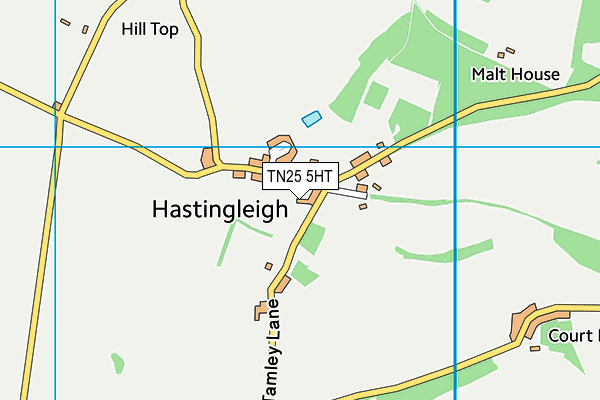 TN25 5HT map - OS VectorMap District (Ordnance Survey)