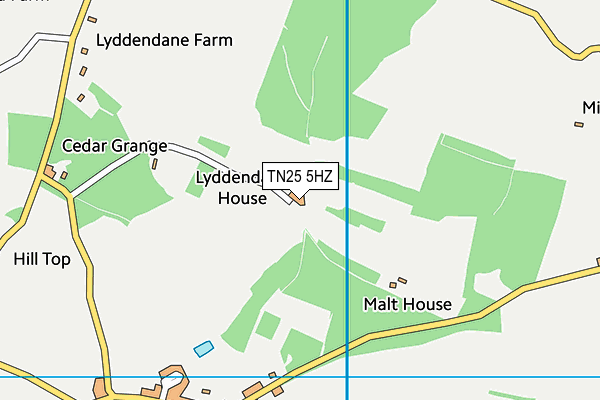 TN25 5HZ map - OS VectorMap District (Ordnance Survey)