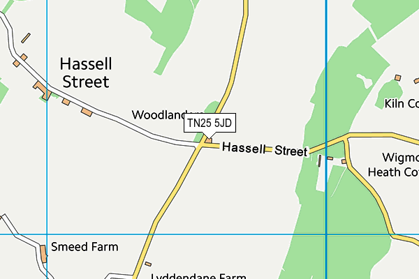 TN25 5JD map - OS VectorMap District (Ordnance Survey)