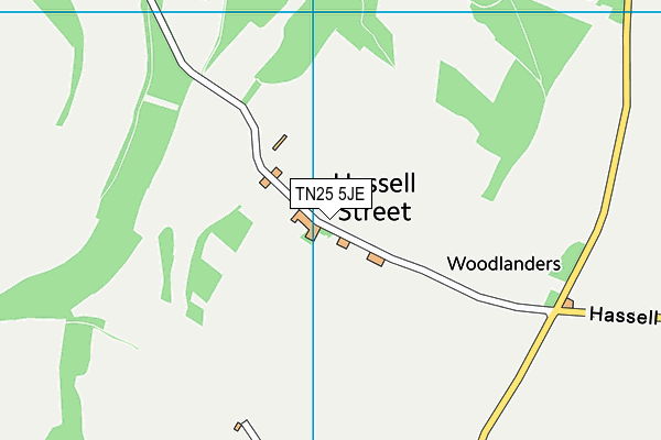 TN25 5JE map - OS VectorMap District (Ordnance Survey)