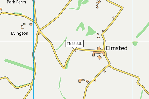 TN25 5JL map - OS VectorMap District (Ordnance Survey)