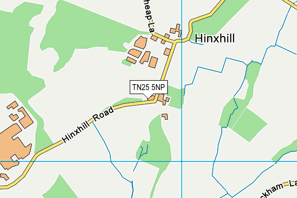 TN25 5NP map - OS VectorMap District (Ordnance Survey)