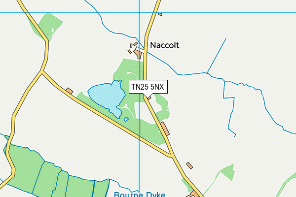 TN25 5NX map - OS VectorMap District (Ordnance Survey)