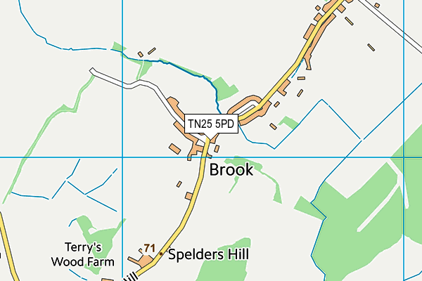 TN25 5PD map - OS VectorMap District (Ordnance Survey)